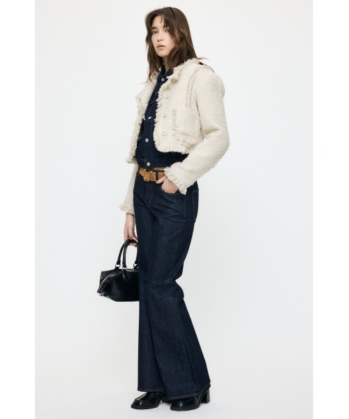 MOUSSY（マウジー）の「SLACKER TWEED SHORT ジャケット（その他アウター・レディース・アイボリー/ライトグリーン/ブラック系その他・FREE）」の13枚目の写真