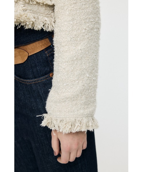 MOUSSY（マウジー）の「SLACKER TWEED SHORT ジャケット（その他アウター・レディース・アイボリー/ライトグリーン/ブラック系その他・FREE）」の15枚目の写真