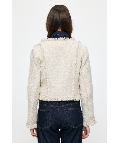 MOUSSY（マウジー）の「SLACKER TWEED SHORT ジャケット（その他アウター・レディース・アイボリー/ライトグリーン/ブラック系その他・FREE）」の19枚目の写真