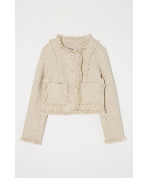 MOUSSY（マウジー）の「SLACKER TWEED SHORT ジャケット（その他アウター・レディース・アイボリー/ライトグリーン/ブラック系その他・FREE）」の22枚目の写真