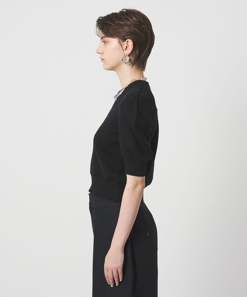 ASTRAET（アストラット）の「＜ASTRAET＞コットン 16G  ボリュームショルダー クルーネックニット（ニット/セーター・レディース・ダークブラウン/ライトピンク/ブラック・FREE）」の8枚目の写真