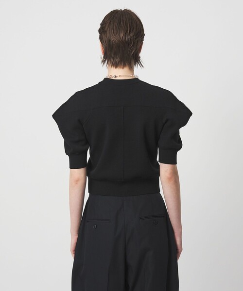 ASTRAET（アストラット）の「＜ASTRAET＞コットン 16G  ボリュームショルダー クルーネックニット（ニット/セーター・レディース・ダークブラウン/ライトピンク/ブラック・FREE）」の9枚目の写真