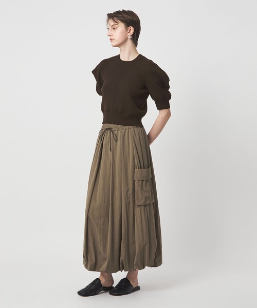 ASTRAET（アストラット）の「＜ASTRAET＞コットン 16G  ボリュームショルダー クルーネックニット（ニット/セーター・レディース・ダークブラウン/ライトピンク/ブラック・FREE）」の11枚目の写真