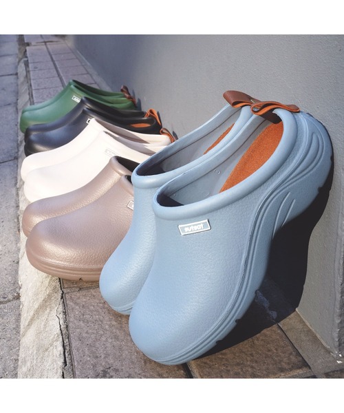 JELLY BEANS(ジェリービーンズ)の「【レイン対応】EVAスリッポンシューズ 防水 レイン(194-61042)JELLY BEANS(ジェリービーンズ)(レインシューズ・レディース・ベージュ/ブラック/グレイッシュベージュ/ブルーグレー/グリーン・M/L)」の9枚目の写真
