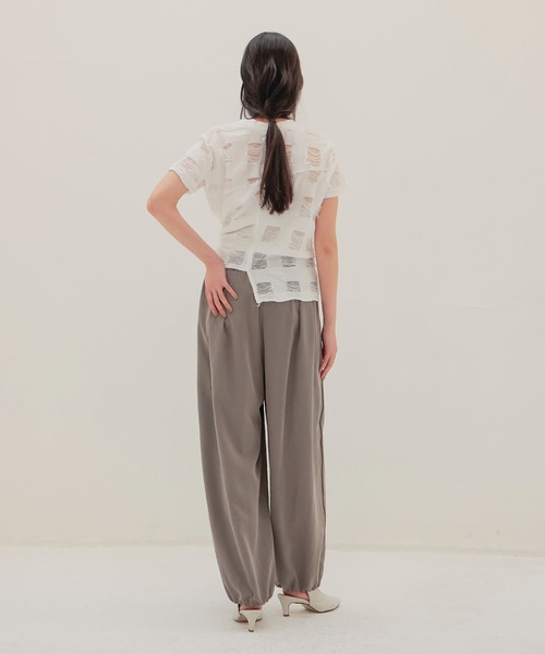 DRESSLAVE(ドレスレイブ)の「gather balloon line pants(ギャザーバルーンラインパンツ)(その他パンツ・レディース・グレー/ブラック・38/36)」の10枚目の写真