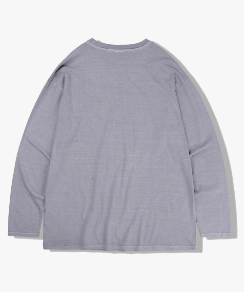 MODERMENT（モダーメント）の「テイクピグメントオーバーサイズロングスリーブ[グレー]（Tシャツ/カットソー・レディース・その他・1/2）」の2枚目の写真