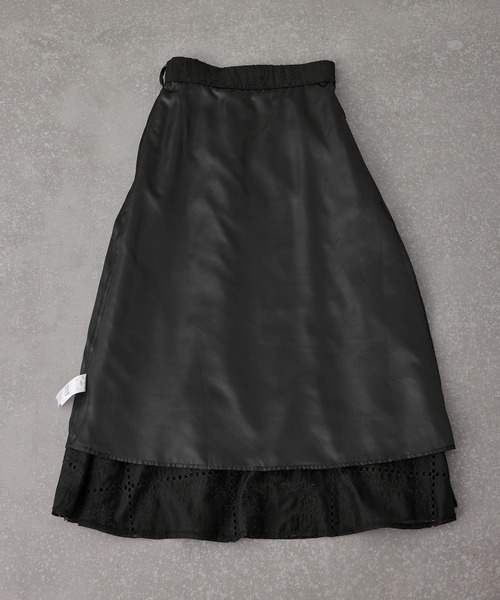 ROPE' PICNIC(ロペピクニック)の「刺繍レースフレアスカート(スカート・レディース・ホワイト/ブラック・FREE)」の9枚目の写真