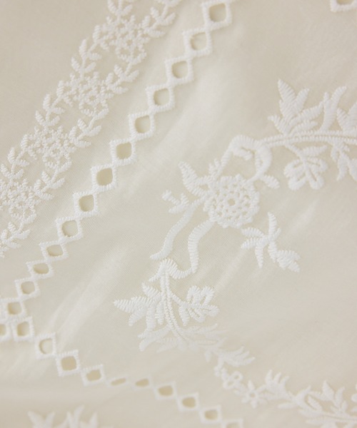 ROPE' PICNIC(ロペピクニック)の「刺繍レースフレアスカート(スカート・レディース・ホワイト/ブラック・FREE)」の4枚目の写真