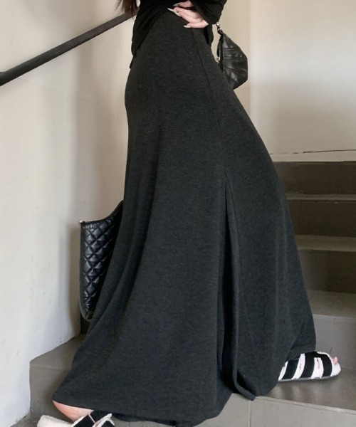 SallyLunn(サリーラン)の「リラクシーマキシロングスカート(スカート・レディース・ブラック/グレー・LARGE/MEDIUM)」の11枚目の写真