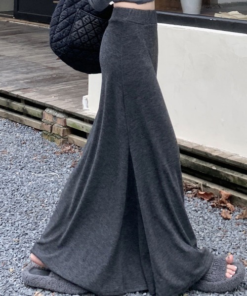 SallyLunn(サリーラン)の「リラクシーマキシロングスカート(スカート・レディース・ブラック/グレー・LARGE/MEDIUM)」の5枚目の写真