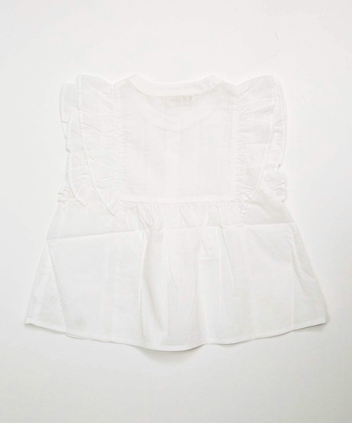 MAKE YOUR DAY（メイクユアデイ）の「フリルブラウス■80～140cm（シャツ/ブラウス・キッズ・サックスブルー/ピンク/オフホワイト・130/140/80/90/110/120/100）」の9枚目の写真