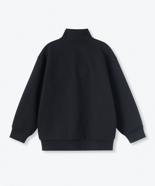 MUSINSA STANDARD KIDS（ムシンサスタンダードキッズ）の「起毛オーバーサイズハーフジップスウェットシャツ[ブラック]（スウェット・レディース・その他・100/110/120/130/140/150）」の3枚目の写真