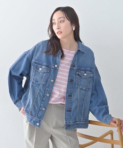 UNTITLED（アンタイトル）の「【Healthy DENIM】別注Bran／デニムジャケット（デニムジャケット・レディース・ブルー系その他/サックスブルー・42/02）」の4枚目の写真