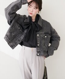natural couture（ナチュラルクチュール）の「ショートデニムジャケット（デニムジャケット）」
