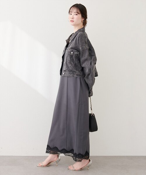 natural couture(ナチュラルクチュール)の「ショートデニムジャケット(デニムジャケット・レディース・ブラック/ブルー/サックスブルー・FREE)」の9枚目の写真