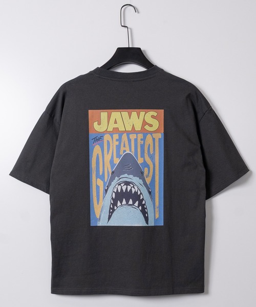 JOHN'S CLOSET（ジョンズクローゼット）の「【15】〔JAWS/ジョーズ〕ポスタープリント ユーズドライク半袖Tシャツ（Tシャツ/カットソー・メンズ・ブラック系1/ホワイト系2/ホワイト系1/ブラック系2・X-LARGE/LARGE/MEDIUM）」の8枚目の写真