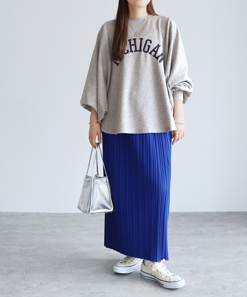 reca（レカ）の「袖ボリュームドルマンプルオーバー（Tシャツ/カットソー・レディース・グレイッシュベージュ/トップグレー/チャコール・FREE）」の17枚目の写真