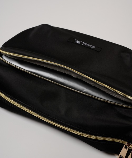 Arnold Palmer（アーノルドパーマー）の「ポリエステル ラウンド ショルダーバッグ（ショルダーバッグ・レディース・チャコールグレー/グレイッシュベージュ/ブラック・F）」の11枚目の写真