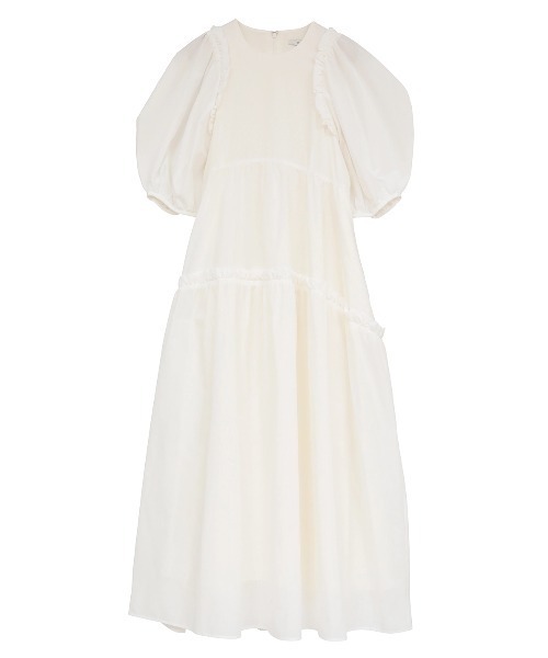 CLANE(クラネ)の「CLANE/クラネ/BUBBLE FRILL ONEPIECE(ワンピース・レディース・ブラック/ホワイト・1)」の1枚目の写真