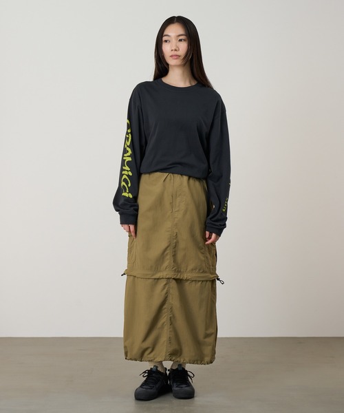 Gramicci(グラミチ)の「CONVERTIBLE CARGO SKIRT / コンバーチブルカーゴスカート Gramicci グラミチ(スカート・レディース・ブラック/カーキ・XL/L/M/S)」の4枚目の写真
