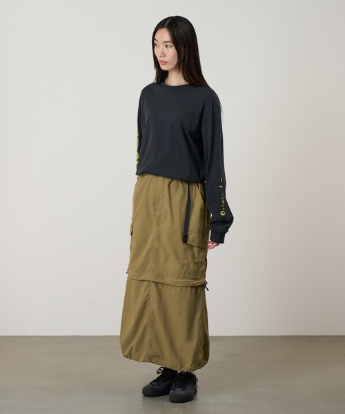 Gramicci(グラミチ)の「CONVERTIBLE CARGO SKIRT / コンバーチブルカーゴスカート Gramicci グラミチ(スカート・レディース・ブラック/カーキ・XL/L/M/S)」の5枚目の写真