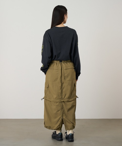 Gramicci(グラミチ)の「CONVERTIBLE CARGO SKIRT / コンバーチブルカーゴスカート Gramicci グラミチ(スカート・レディース・ブラック/カーキ・XL/L/M/S)」の6枚目の写真