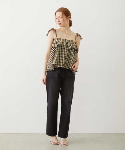MILKFED.(ミルクフェド)の「STRAIGHT DENIM PANTS(デニムパンツ・レディース・インディゴブルー/ブラック/ライトブルー・S/M)」の11枚目の写真