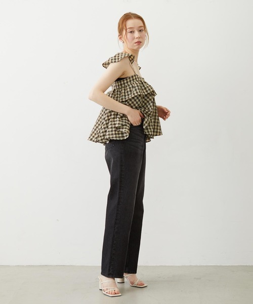 MILKFED.(ミルクフェド)の「STRAIGHT DENIM PANTS(デニムパンツ・レディース・インディゴブルー/ブラック/ライトブルー・S/M)」の12枚目の写真