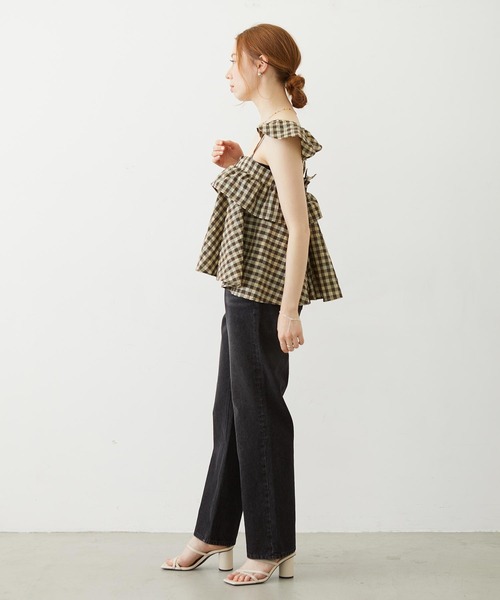 MILKFED.(ミルクフェド)の「STRAIGHT DENIM PANTS(デニムパンツ・レディース・インディゴブルー/ブラック/ライトブルー・S/M)」の13枚目の写真