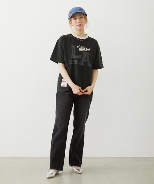 MILKFED.(ミルクフェド)の「STRAIGHT DENIM PANTS(デニムパンツ・レディース・インディゴブルー/ブラック/ライトブルー・S/M)」の15枚目の写真