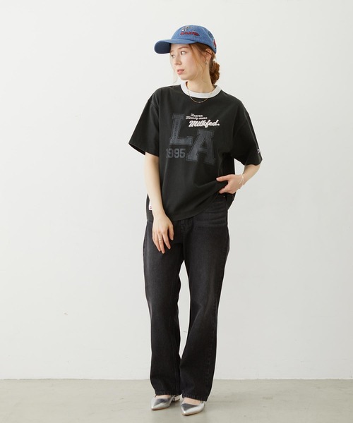 MILKFED.(ミルクフェド)の「STRAIGHT DENIM PANTS(デニムパンツ・レディース・インディゴブルー/ブラック/ライトブルー・S/M)」の16枚目の写真