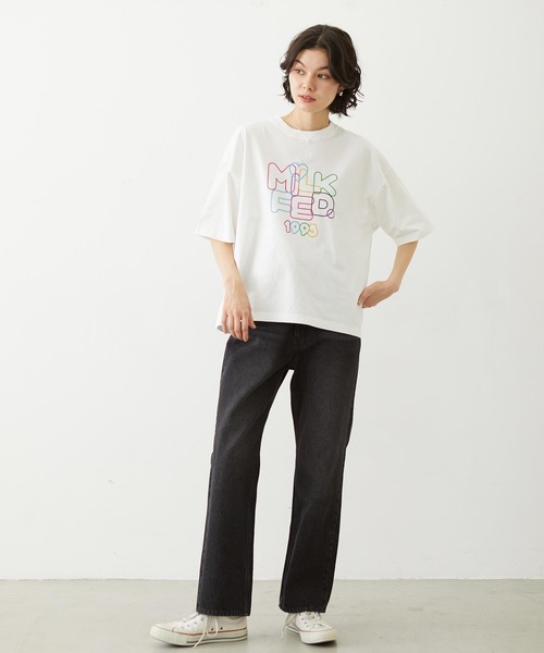 MILKFED.(ミルクフェド)の「STRAIGHT DENIM PANTS(デニムパンツ・レディース・インディゴブルー/ブラック/ライトブルー・S/M)」の18枚目の写真