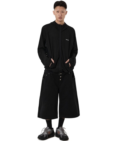 OY(オーワイ)の「『OY/オーワイ』SHADOW MESH WINDBREAKER /シャドーメッシュウィンドブレイカー(ナイロンジャケット・メンズ・ブラック/グレー・L/M)」の6枚目の写真