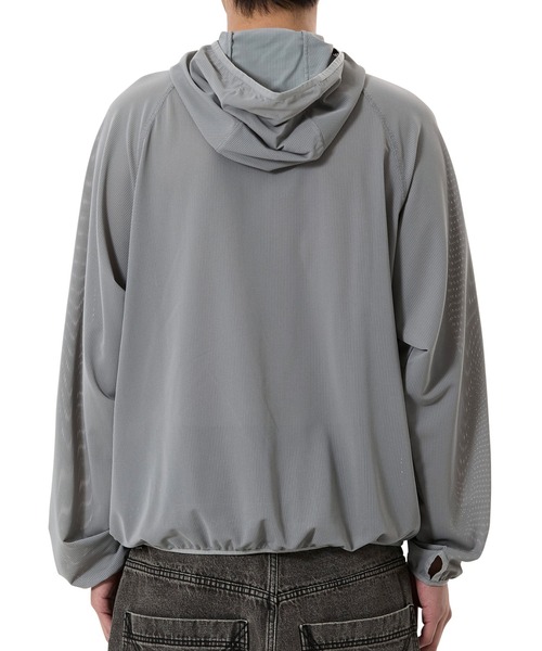 OY(オーワイ)の「『OY/オーワイ』SHADOW MESH WINDBREAKER /シャドーメッシュウィンドブレイカー(ナイロンジャケット・メンズ・ブラック/グレー・L/M)」の10枚目の写真
