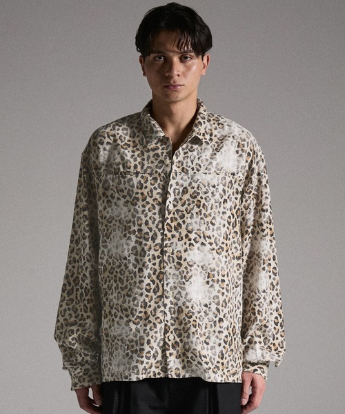 GRANCY(�O�����V�[)�́yGRANCY�zVintage Fade Open-collar Shirt / ���B���e�[�W�t�F�[�h�I�[�v���J���[�V���c(�V���c/�u���E�X)