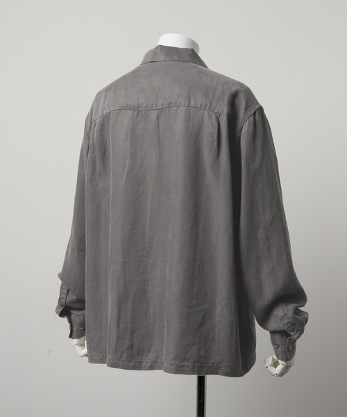 GRANCY(グランシー)の「【GRANCY】Vintage Fade Open-collar Shirt / ヴィンテージフェードオープンカラーシャツ(シャツ/ブラウス・メンズ・ベージュ系1/グレー系1・L/M/S)」の5枚目の写真