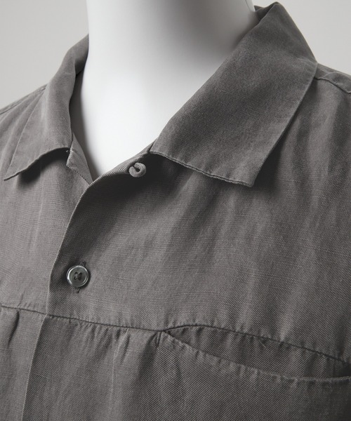 GRANCY(グランシー)の「【GRANCY】Vintage Fade Open-collar Shirt / ヴィンテージフェードオープンカラーシャツ(シャツ/ブラウス・メンズ・ベージュ系1/グレー系1・L/M/S)」の7枚目の写真