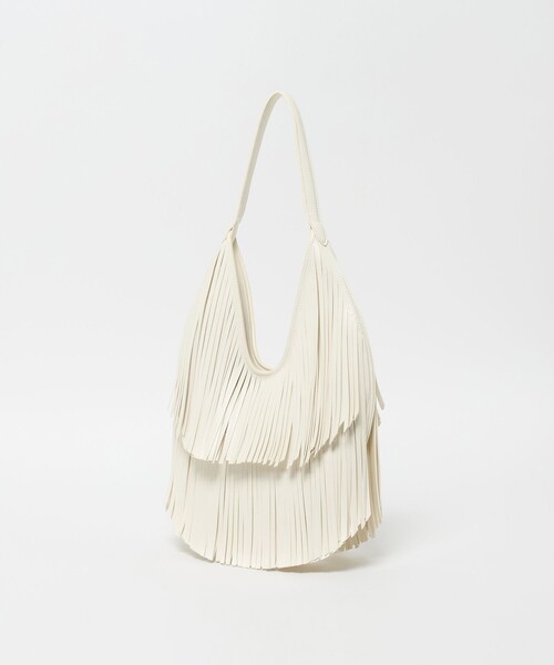 HELOYSE（エロイーズ）の「＜HELOYSE＞フリンジ ショルダーバッグ（ショルダーバッグ・レディース・ホワイト/ブラック・FREE）」の9枚目の写真