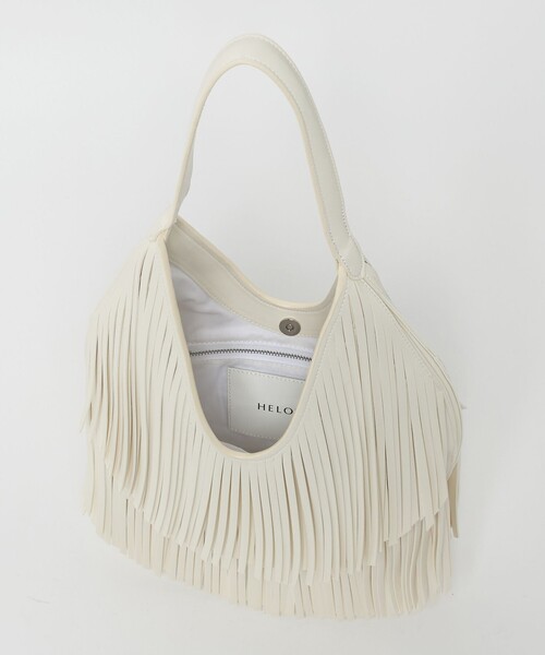 HELOYSE（エロイーズ）の「＜HELOYSE＞フリンジ ショルダーバッグ（ショルダーバッグ・レディース・ホワイト/ブラック・FREE）」の10枚目の写真