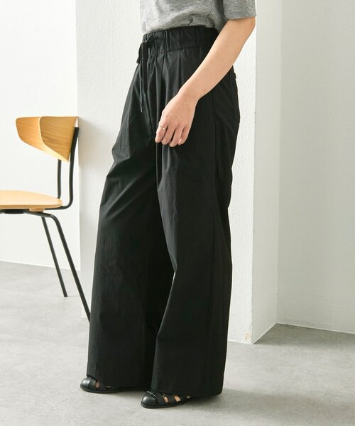 ear PAPILLONNER（イアパピヨネ）の「前後異素材パンツ【SUM1 STYLE】（その他パンツ・レディース・ブラック/ライトベージュ・FREE）」の2枚目の写真