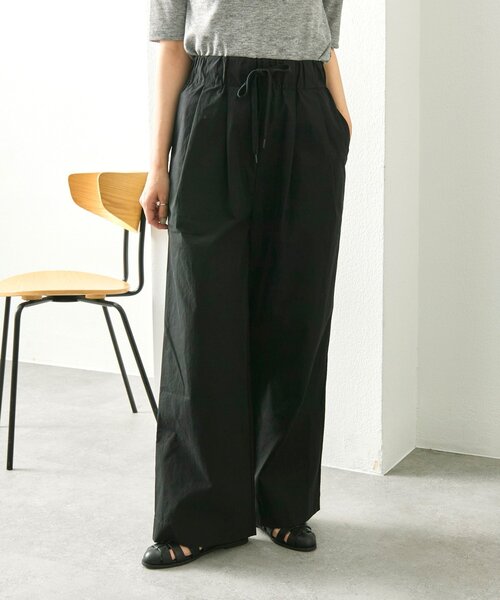 ear PAPILLONNER（イアパピヨネ）の「前後異素材パンツ【SUM1 STYLE】（その他パンツ・レディース・ブラック/ライトベージュ・FREE）」の3枚目の写真