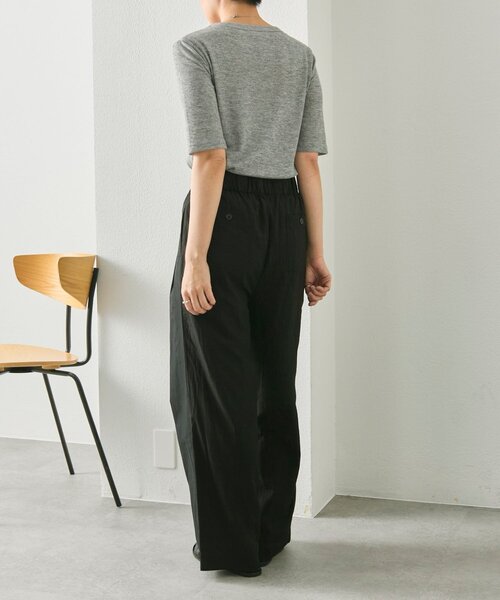 ear PAPILLONNER（イアパピヨネ）の「前後異素材パンツ【SUM1 STYLE】（その他パンツ・レディース・ブラック/ライトベージュ・FREE）」の11枚目の写真