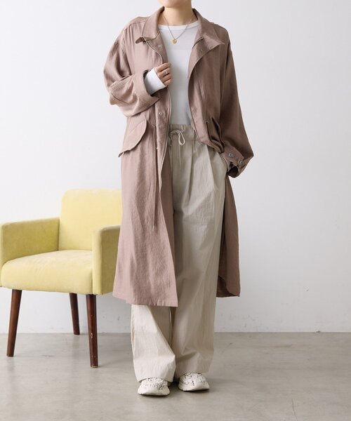 ear PAPILLONNER（イアパピヨネ）の「前後異素材パンツ【SUM1 STYLE】（その他パンツ・レディース・ブラック/ライトベージュ・FREE）」の15枚目の写真