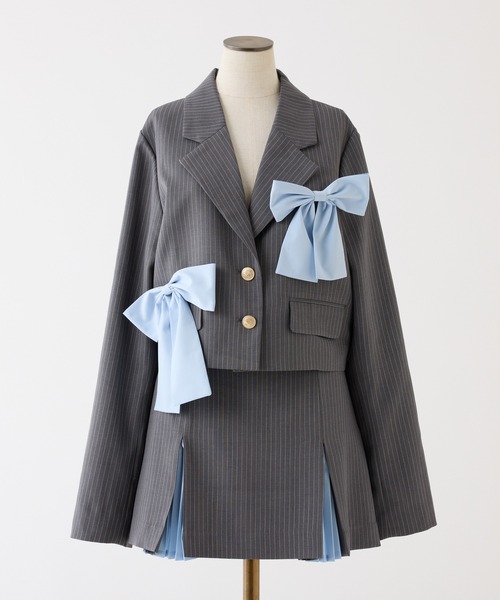 one after another NICE CLAUP（ワンアフターアナザーナイスクラップ）の「【セットアップ可能】配色プリーツスカート（スカート・レディース・チャコールグレー/ブラック/ネイビー・SMALL/MEDIUM）」の6枚目の写真