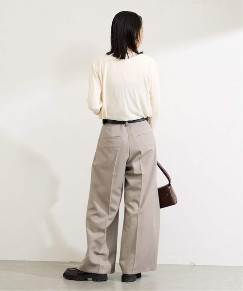 JOURNAL STANDARD(ジャーナルスタンダード)の「《追加2》クルーネックシアーロングTシャツ(Tシャツ/カットソー・レディース・バーガンディー/キャメル/ホワイト/ストーン・FREE)」の16枚目の写真