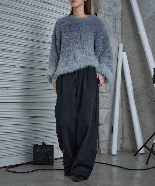 goocy(グーシー)の「裏起毛タックパンツ(その他パンツ・レディース・グレー/ブラック・FREE)」の8枚目の写真