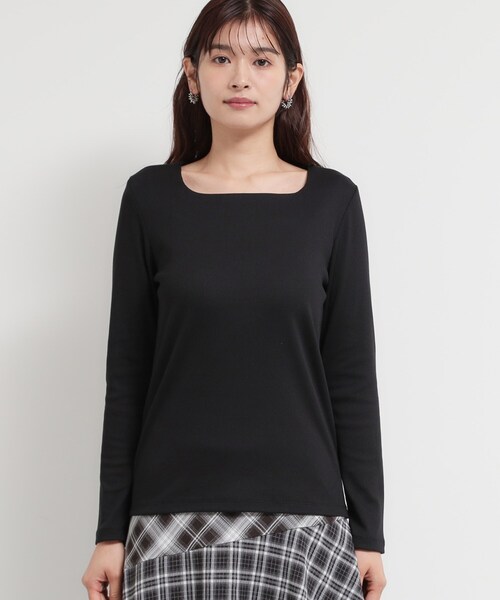 THE SHOP TK (ザ ショップ ティーケー )の「スクエアネックテレコトップス(Tシャツ/カットソー・レディース・オフホワイト/ブラック・13/12)」の11枚目の写真