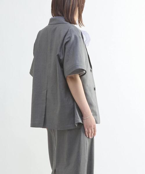 CONVERSE TOKYO(コンバーストウキョウ)の「【HL】LINEN LIKE 2WAY TAILORED JACKET(テーラードジャケット・レディース・グレー/ブラウン・FREE)」の21枚目の写真