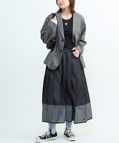 CONVERSE TOKYO(コンバーストウキョウ)の「【HL】LINEN LIKE 2WAY TAILORED JACKET(テーラードジャケット・レディース・グレー/ブラウン・FREE)」の16枚目の写真