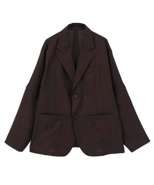 CONVERSE TOKYO(コンバーストウキョウ)の「【HL】LINEN LIKE 2WAY TAILORED JACKET(テーラードジャケット・レディース・グレー/ブラウン・FREE)」の13枚目の写真